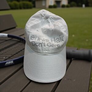 Tennis Hair Don’t Care  Women’s adjustable cap white OS